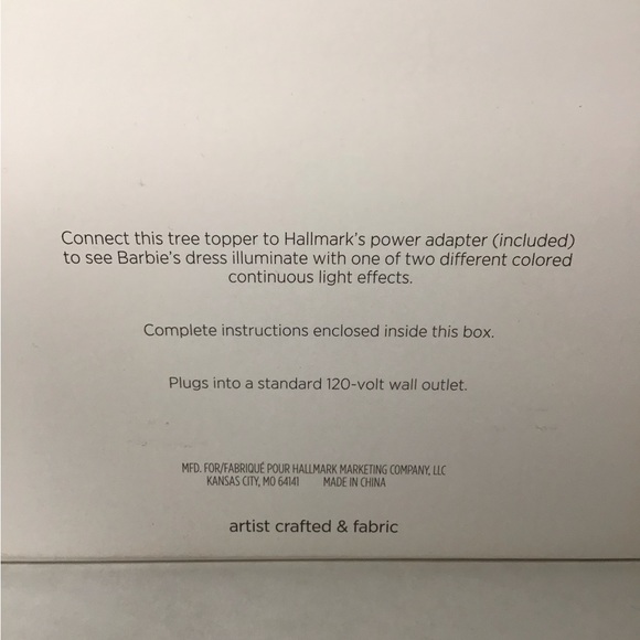 HALLMARK KEEPSAKE ANGEL LIGHTS BARBIE TREE TOPPER - Picture 14 of 15